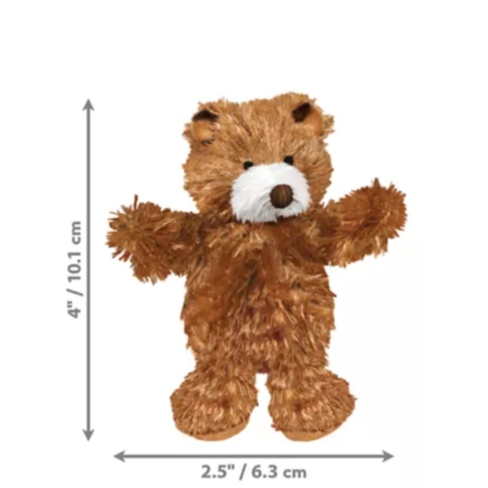 KONG Plush Brown Teddy Bear Dog Toy, Size XS, NEW - Picture 2 of 7